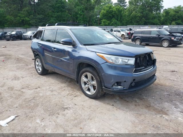 TOYOTA HIGHLANDER 2015 5tdykrfhxfs038534