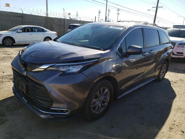 TOYOTA SIENNA XLE 2021 5tdyrkec2ms037447