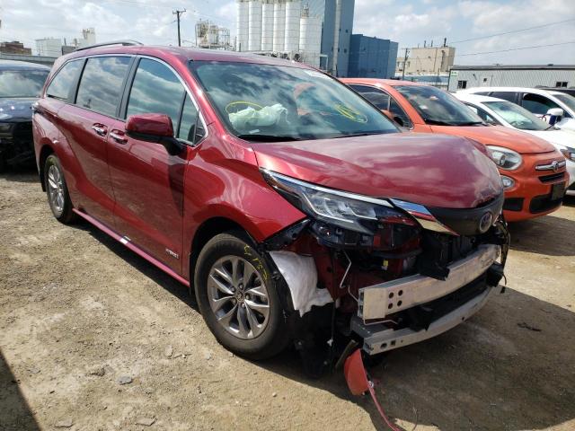 TOYOTA SIENNA XLE 2021 5tdyrkec2ms066592