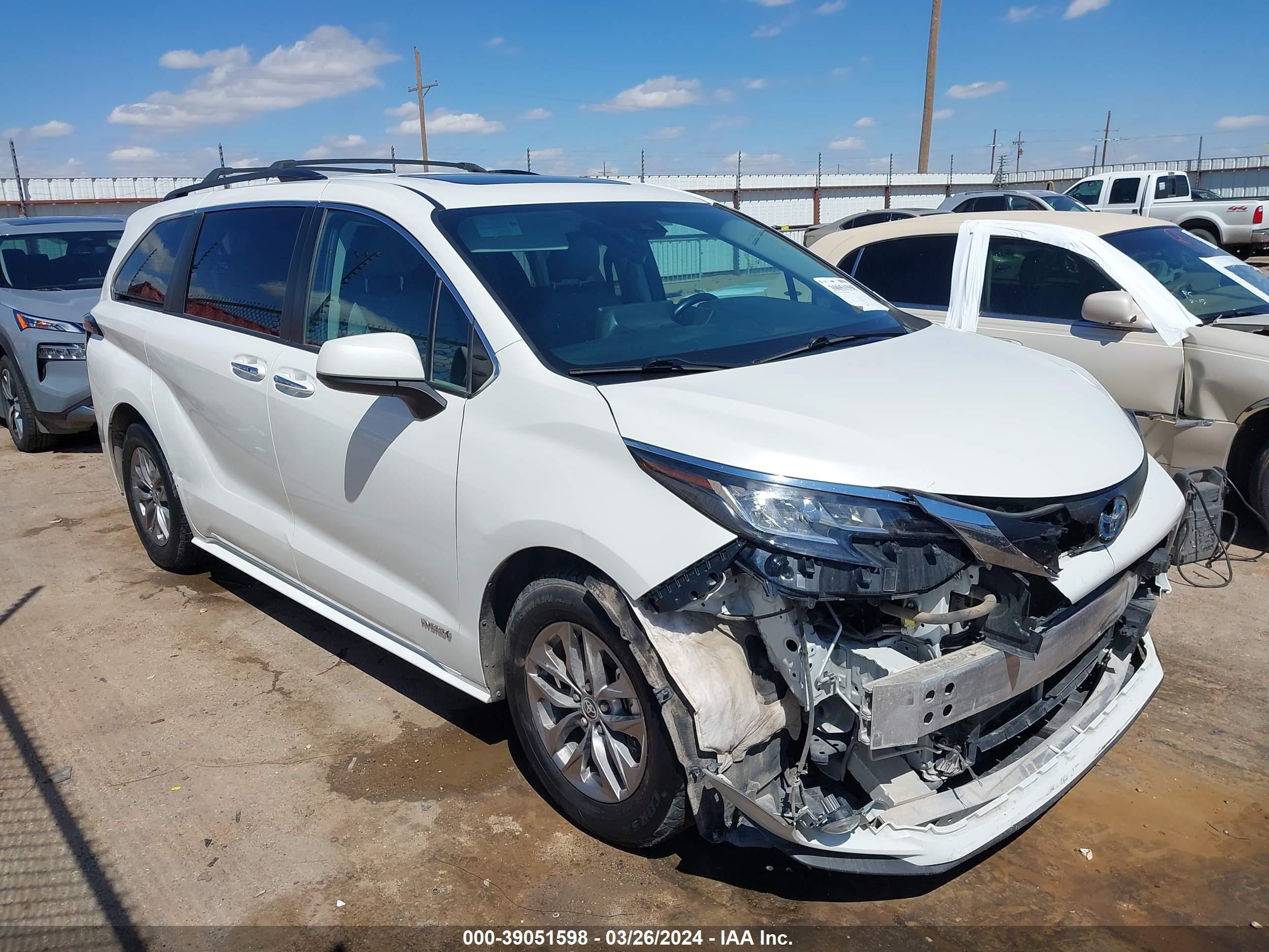 TOYOTA SIENNA 2021 5tdyrkec3ms018793