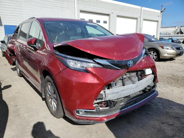 TOYOTA SIENNA XLE 2021 5tdyrkec8ms051787