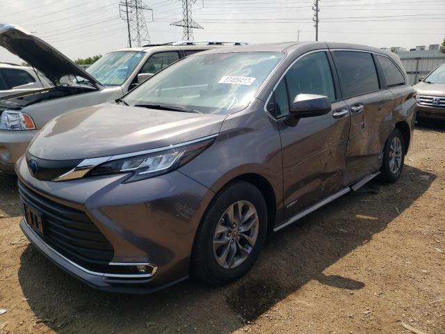 TOYOTA SIENNA XLE 2021 5tdyrkec9ms010391