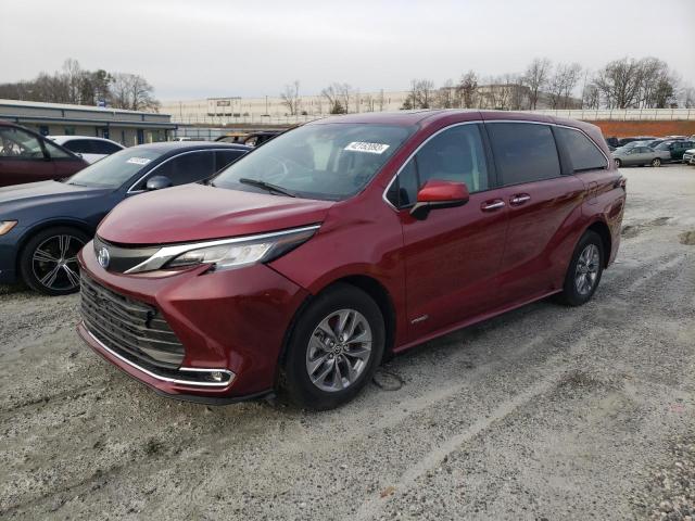 TOYOTA SIENNA XLE 2021 5tdyskfc0ms010914