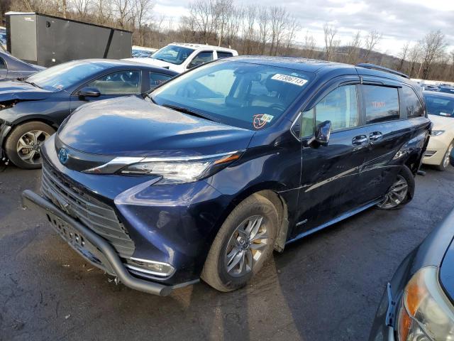 TOYOTA SIENNA XLE 2021 5tdyskfc1ms040164