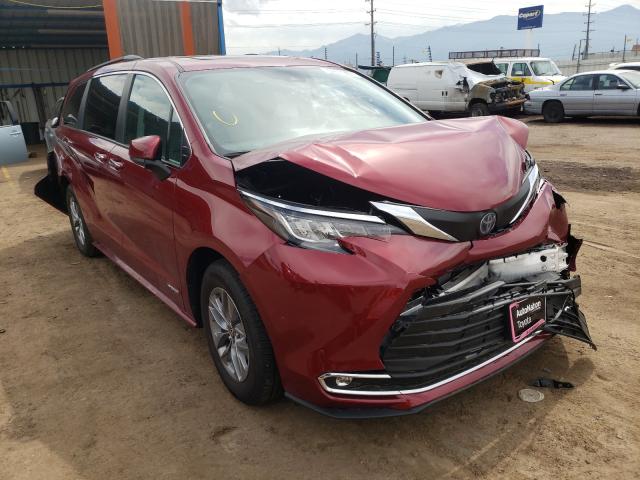 TOYOTA SIENNA XLE 2021 5tdyskfc8ms016394