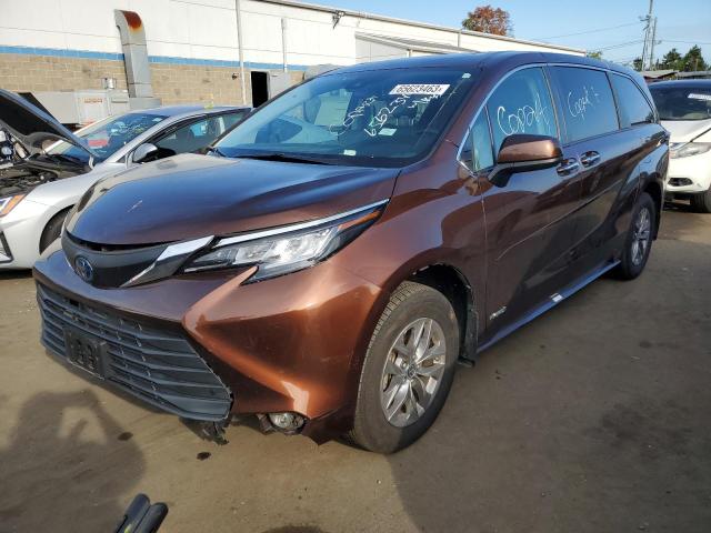 TOYOTA SIENNA XLE 2021 5tdyskfc9ms019238