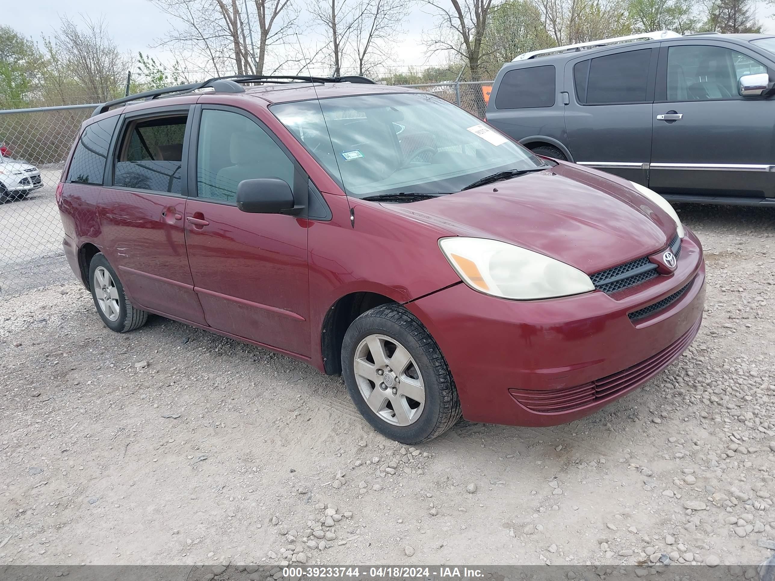 TOYOTA SIENNA 2004 5tdza23c14s086296