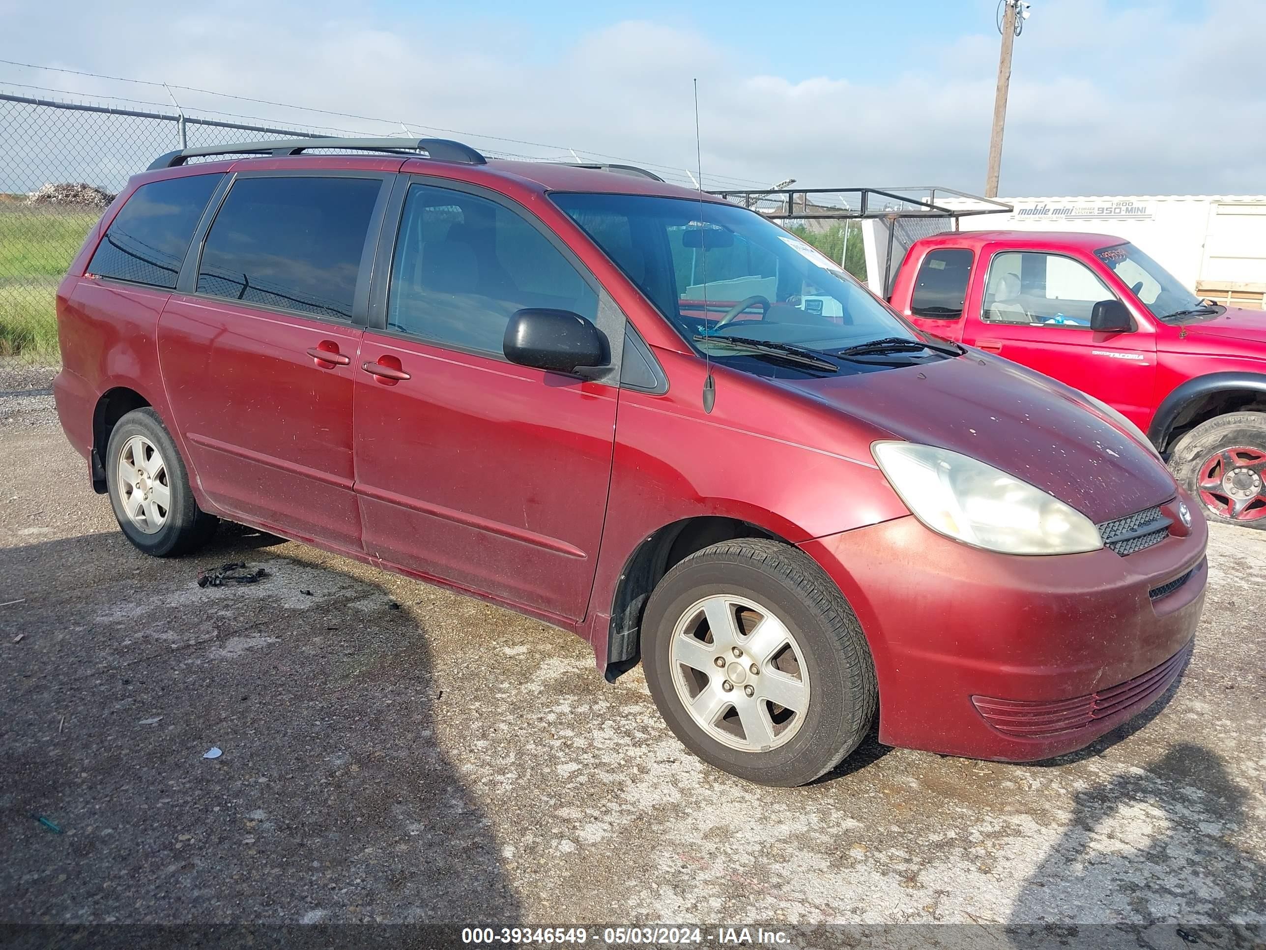 TOYOTA SIENNA 2005 5tdza23c15s320924