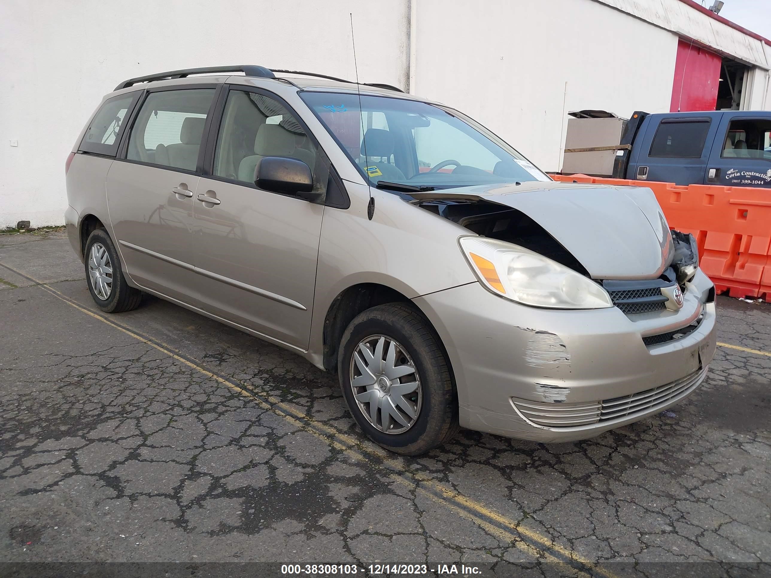 TOYOTA SIENNA 2005 5tdza23c25s317448