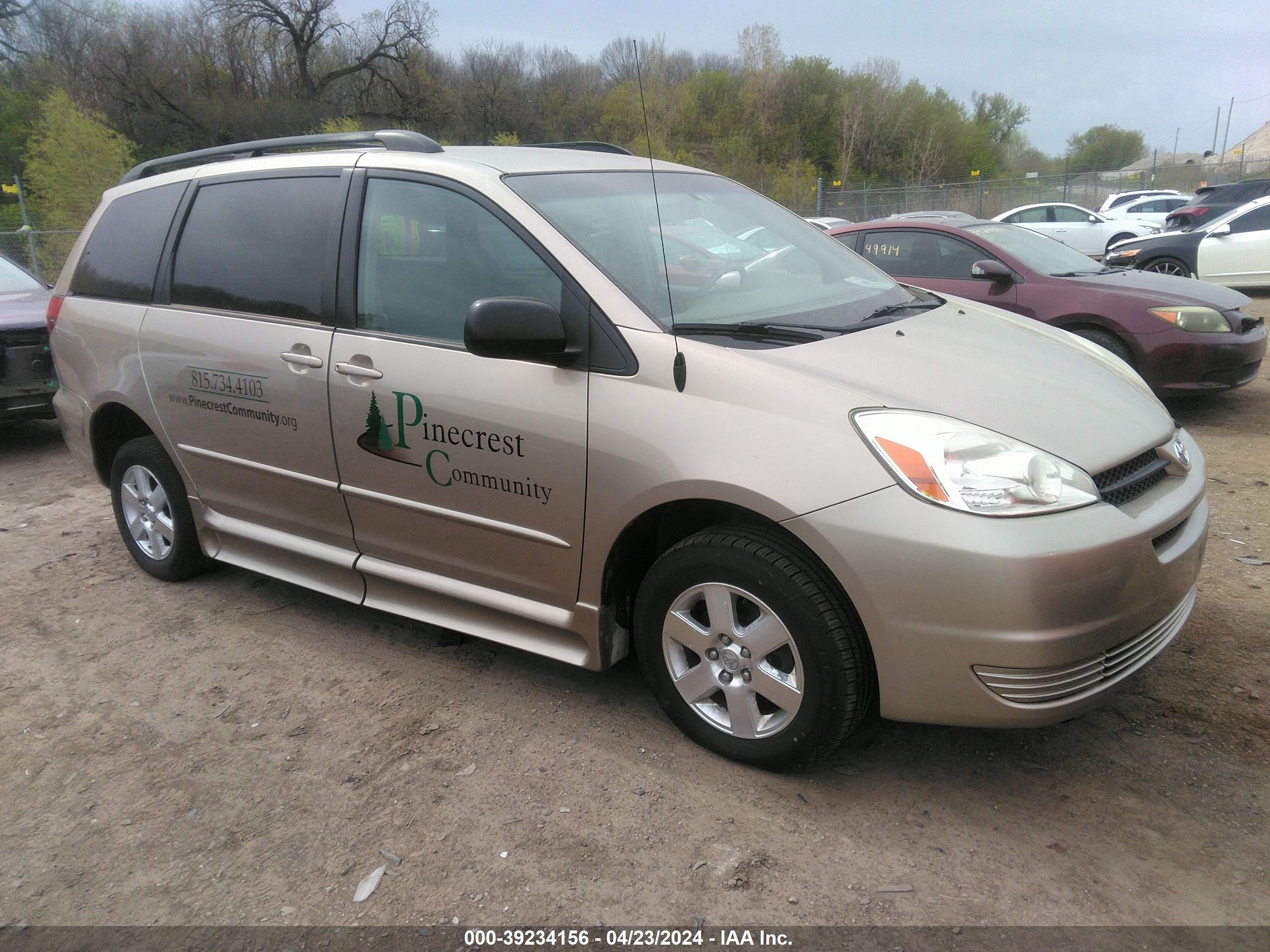 TOYOTA SIENNA 2005 5tdza23c45s339533