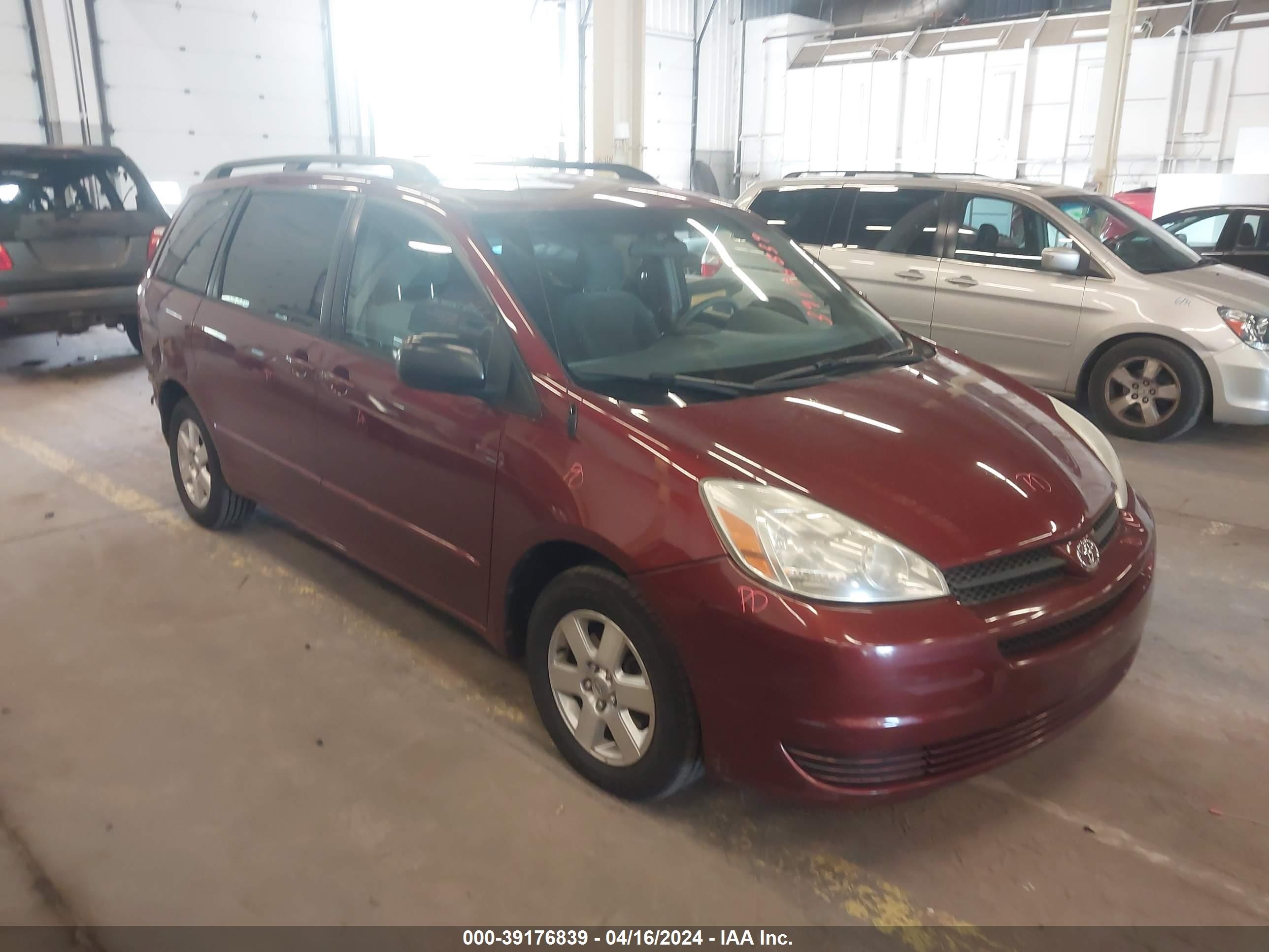 TOYOTA SIENNA 2005 5tdza23c55s309103