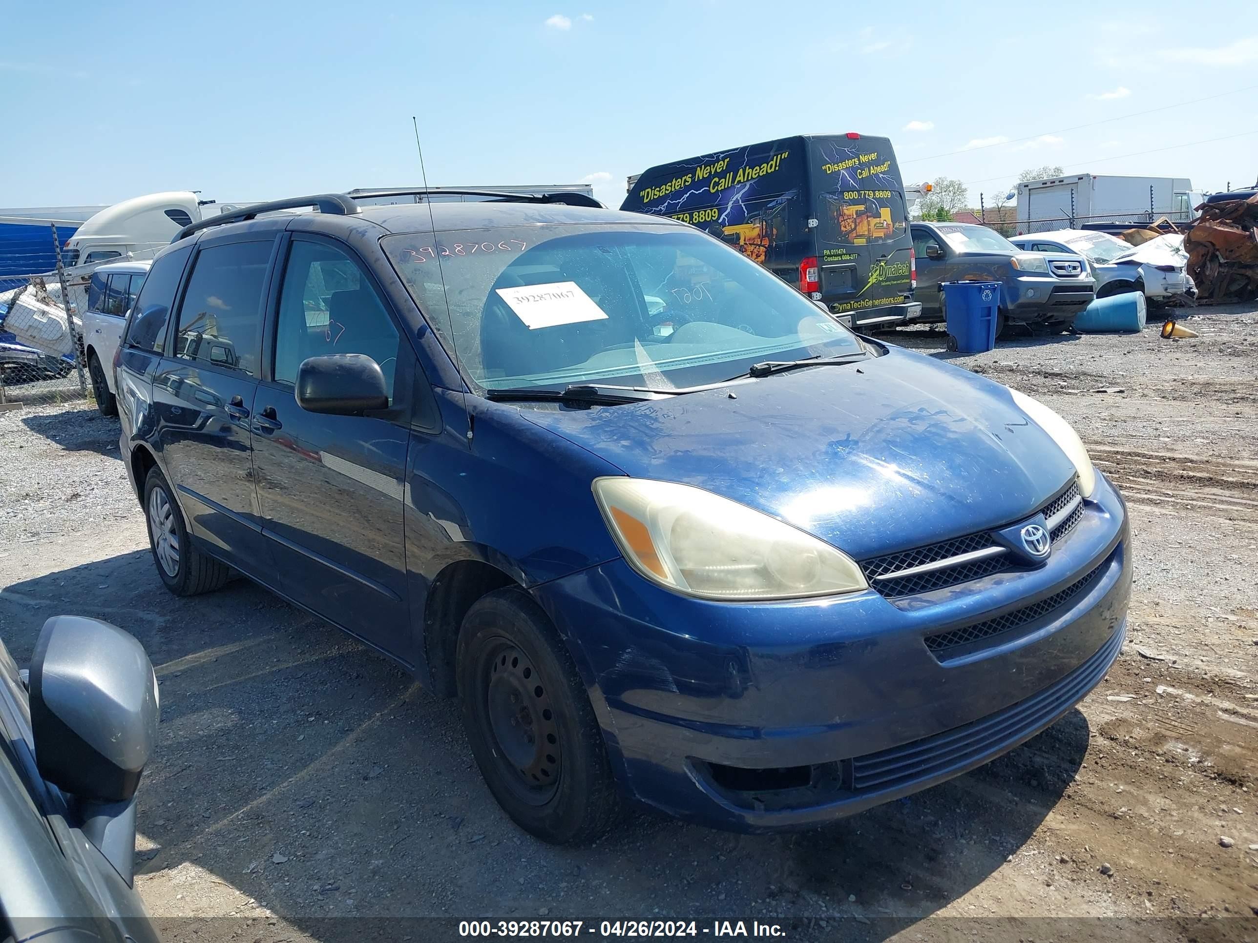 TOYOTA SIENNA 2005 5tdza23c65s233732