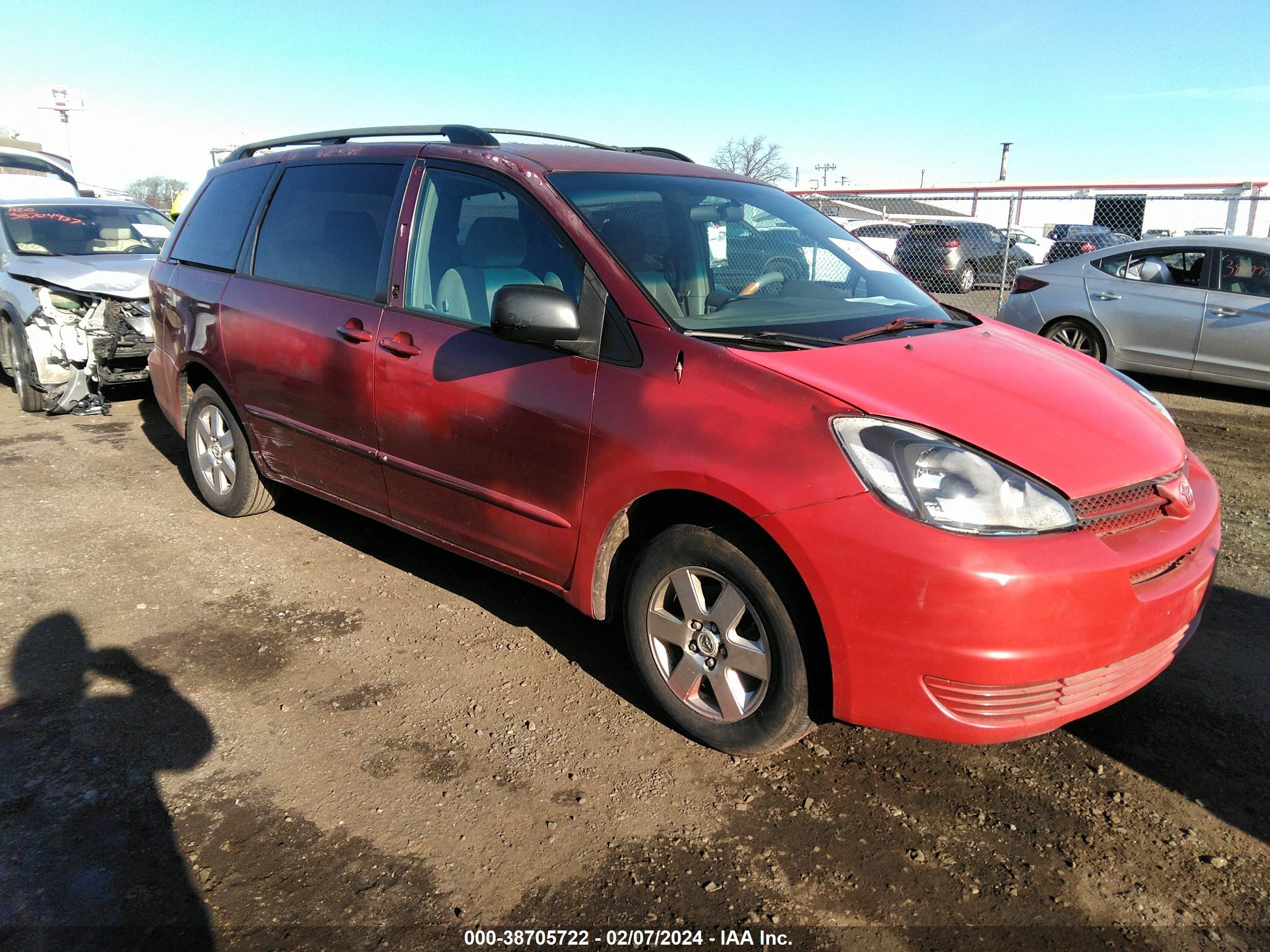 TOYOTA SIENNA 2005 5tdza23c85s275092