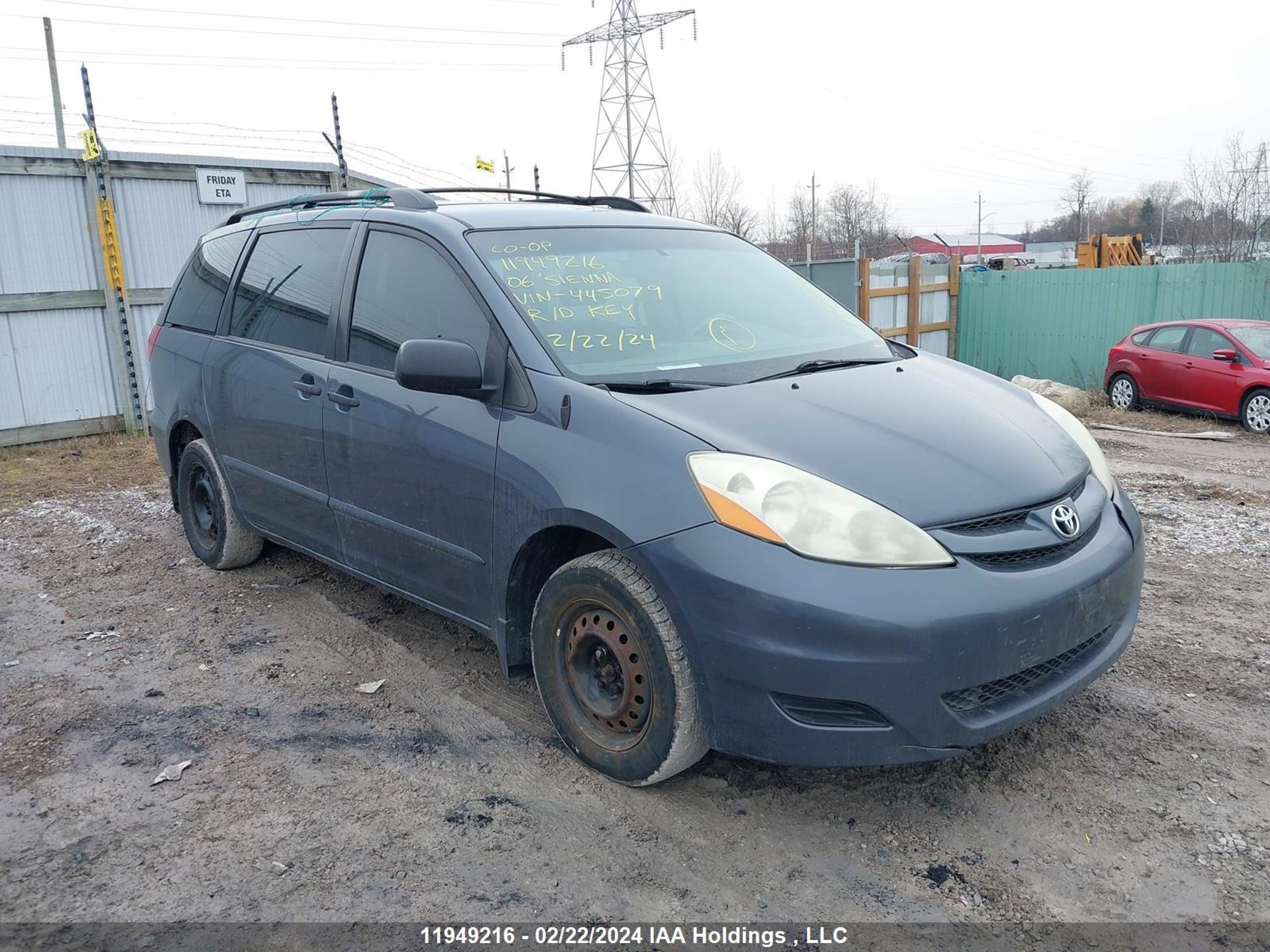 TOYOTA SIENNA 2006 5tdza29c06s445079