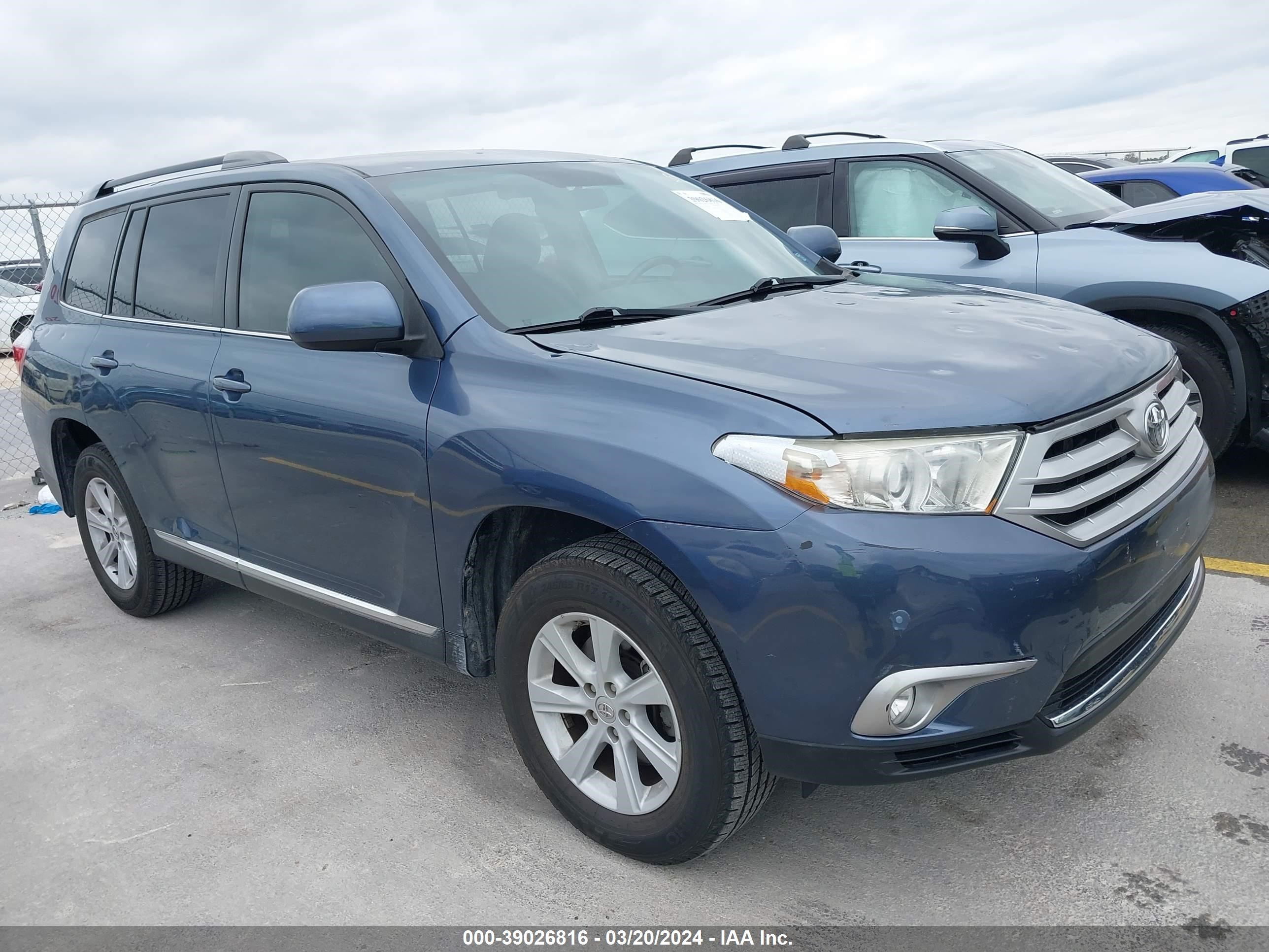 TOYOTA HIGHLANDER 2013 5tdza3eh1ds041843