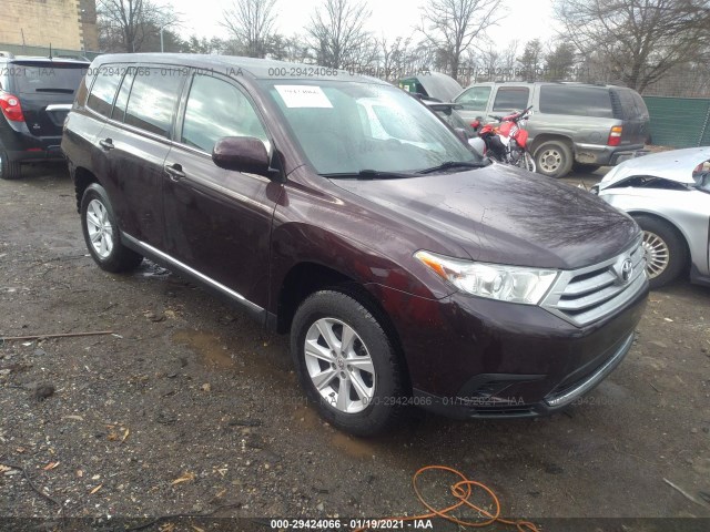 TOYOTA HIGHLANDER 2013 5tdza3eh8ds032427