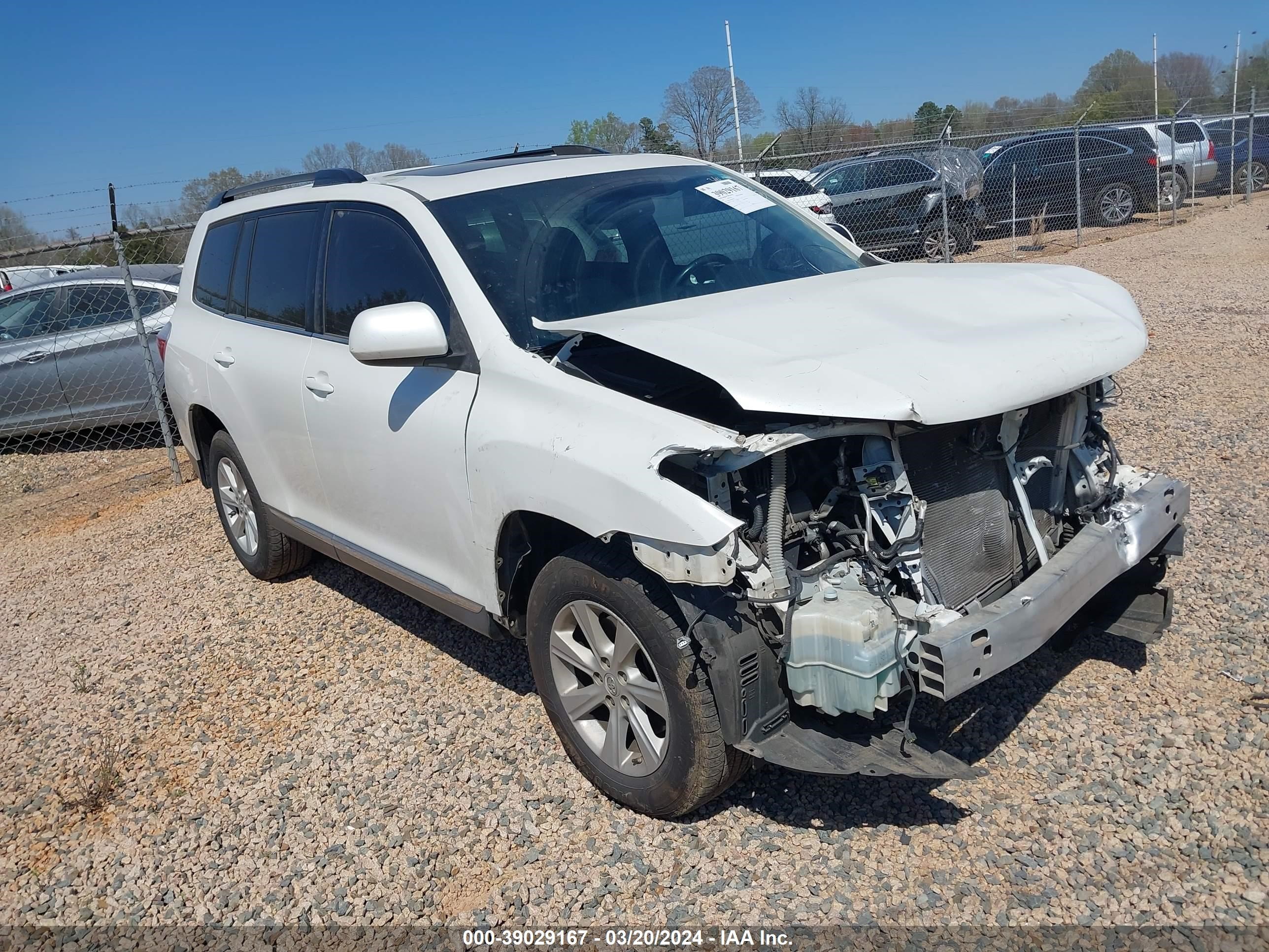 TOYOTA HIGHLANDER 2012 5tdza3eh9cs022701