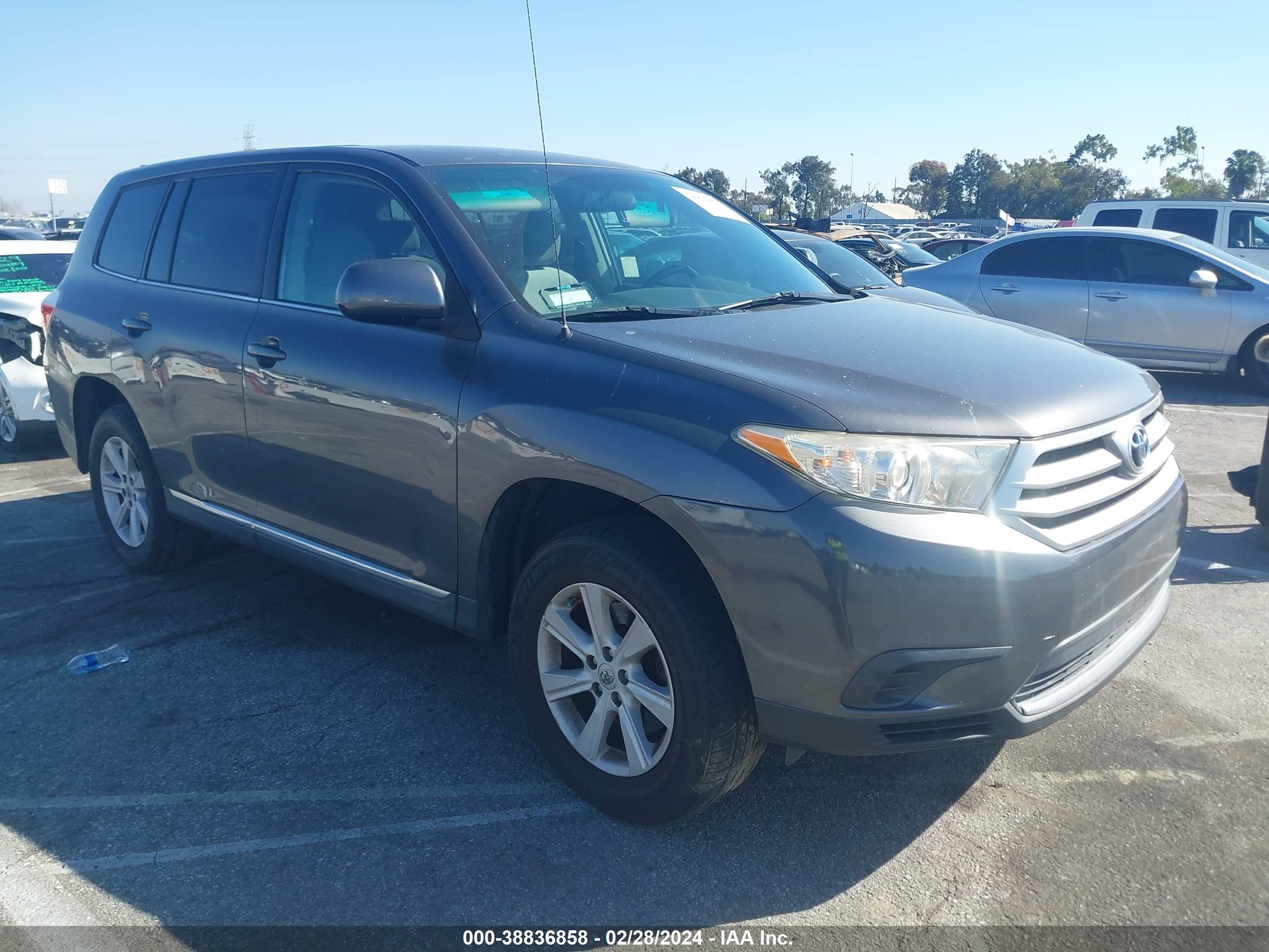 TOYOTA HIGHLANDER 2012 5tdza3eh9cs030037