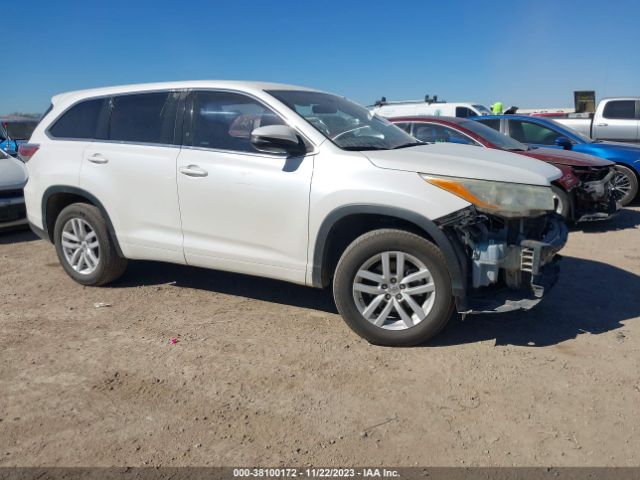 TOYOTA HIGHLANDER 2014 5tdzarfh0es009016