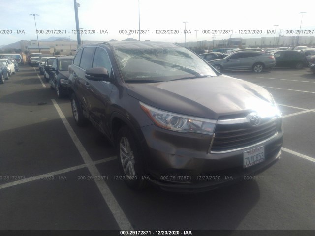 TOYOTA HIGHLANDER 2015 5tdzarfh0fs009258