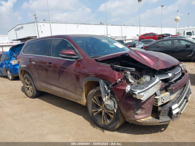 TOYOTA HIGHLANDER 2019 5tdzarfh2ks052932