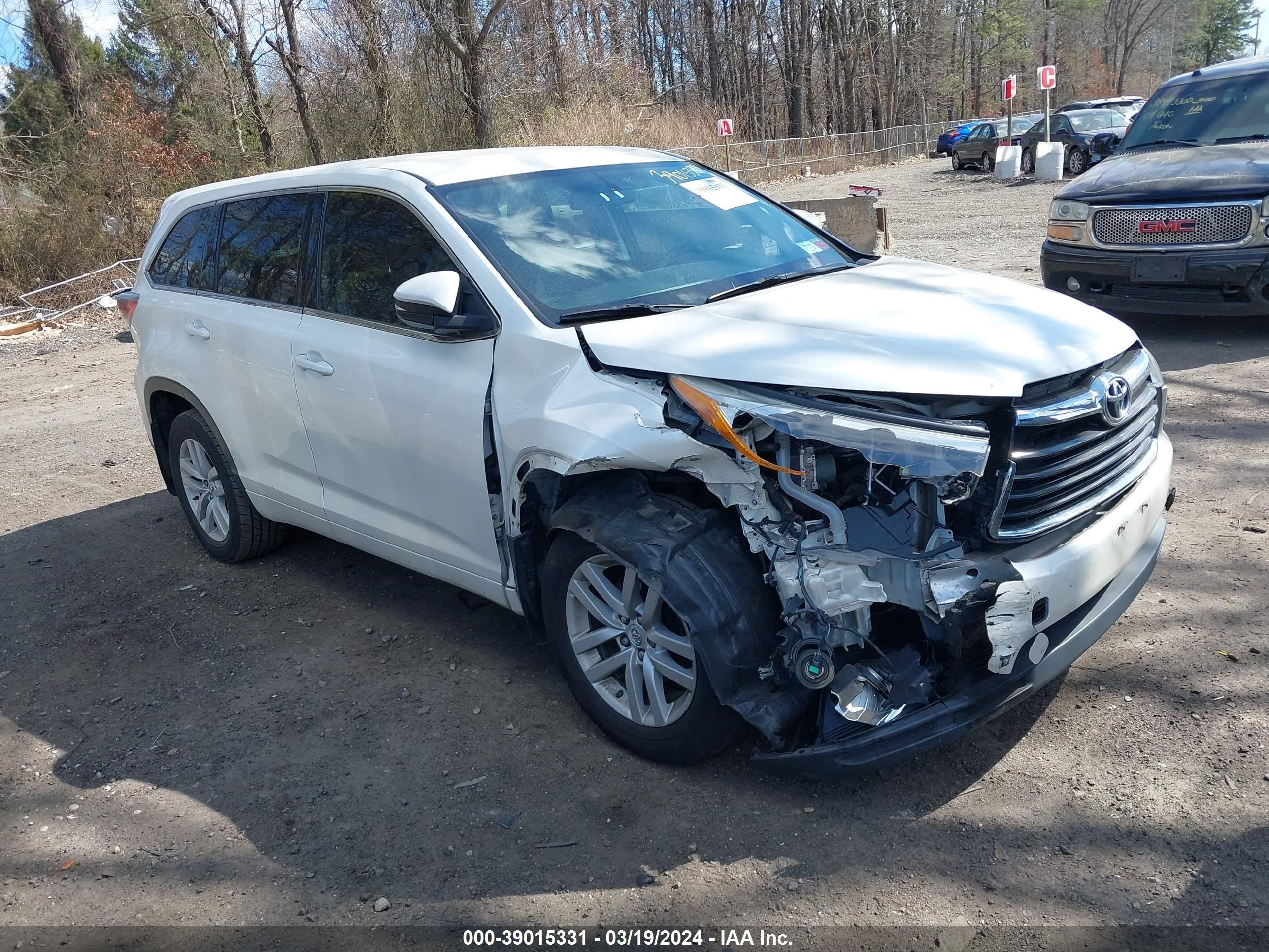 TOYOTA HIGHLANDER 2014 5tdzarfh3es004733