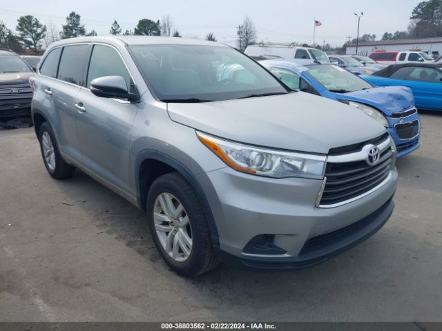 TOYOTA HIGHLANDER 2015 5tdzarfh3fs015037