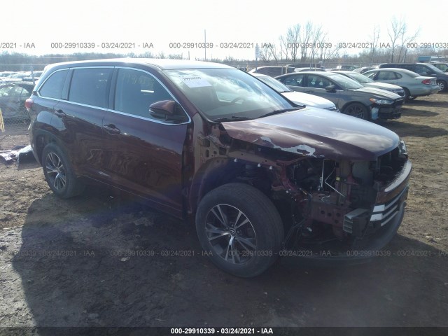 TOYOTA HIGHLANDER 2018 5tdzarfh3js035586