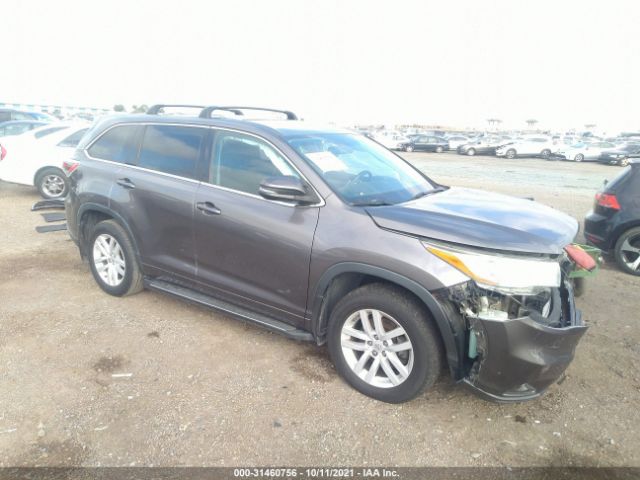 TOYOTA HIGHLANDER 2015 5tdzarfh5fs016609