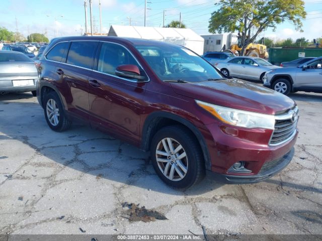 TOYOTA HIGHLANDER 2015 5tdzarfh7fs010620