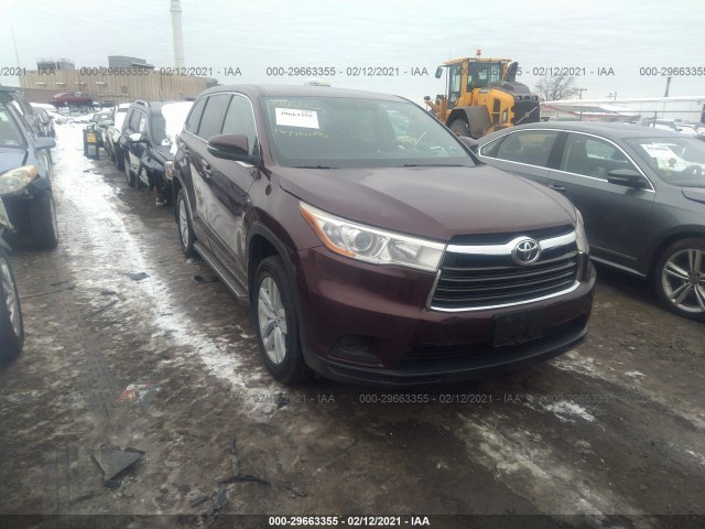 TOYOTA HIGHLANDER 2015 5tdzarfh9fs009579