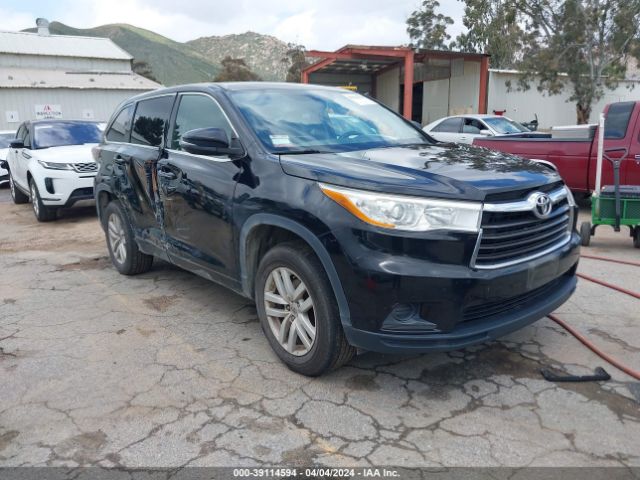 TOYOTA HIGHLANDER 2015 5tdzarfh9fs014197