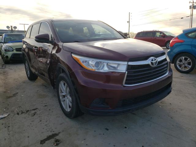 TOYOTA HIGHLANDER 2014 5tdzarfhxes008150