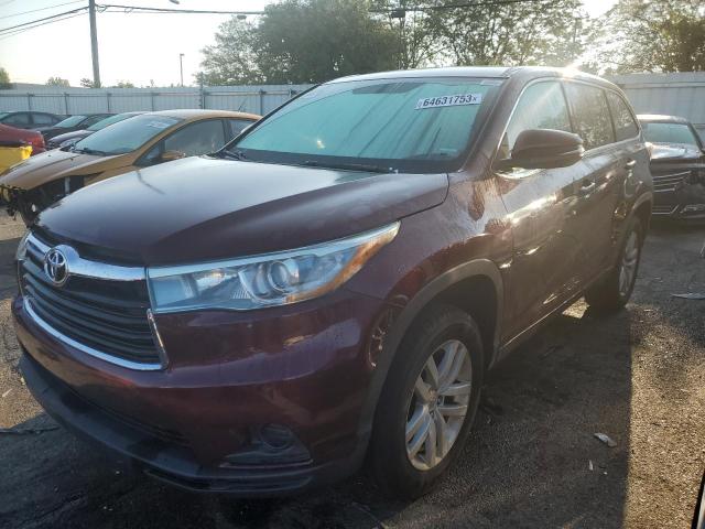 TOYOTA HIGHLANDER 2015 5tdzarfhxfs010112