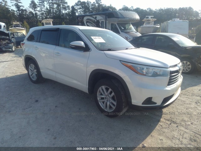 TOYOTA HIGHLANDER 2015 5tdzarfhxfs011955