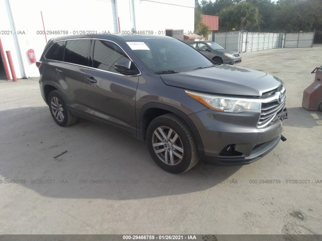 TOYOTA HIGHLANDER 2015 5tdzarfhxfs014595