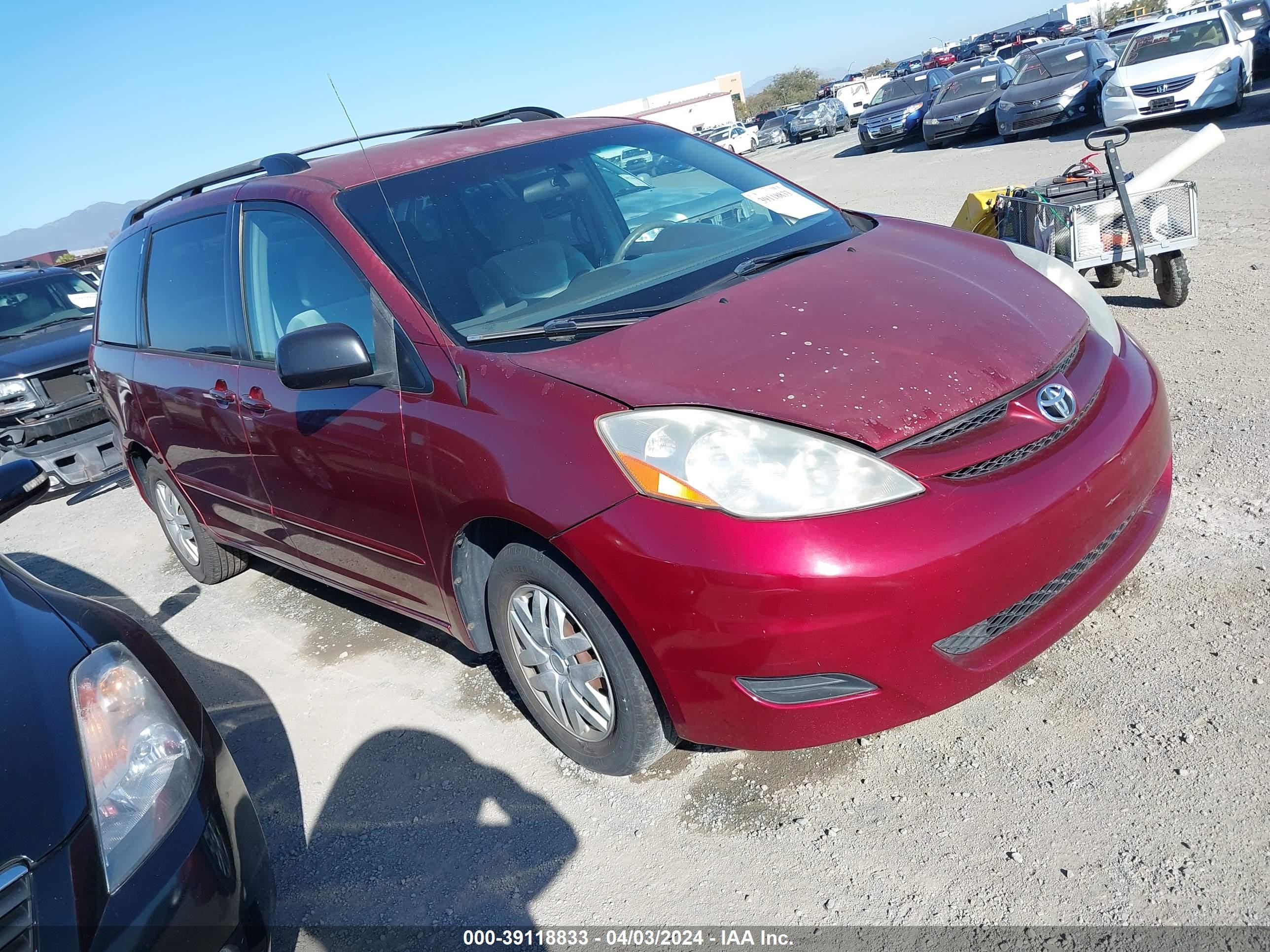 TOYOTA SIENNA 2007 5tdzk23c77s069472