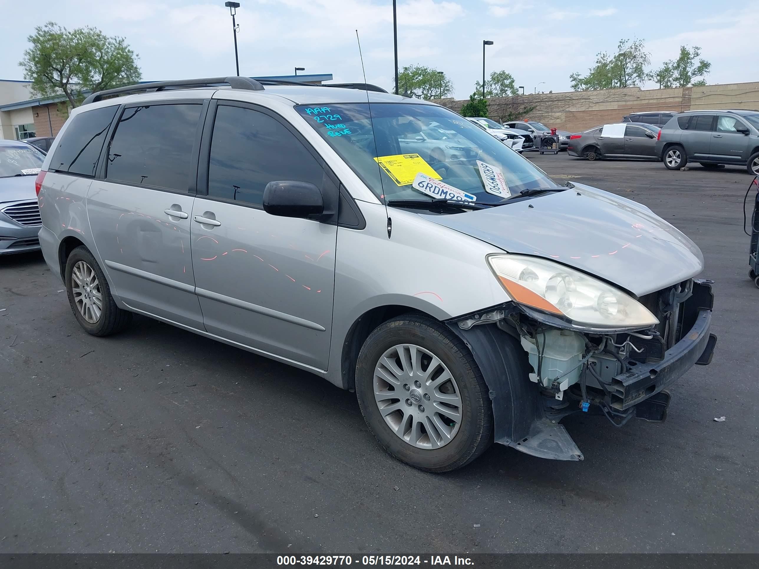 TOYOTA SIENNA 2008 5tdzk23c88s221714