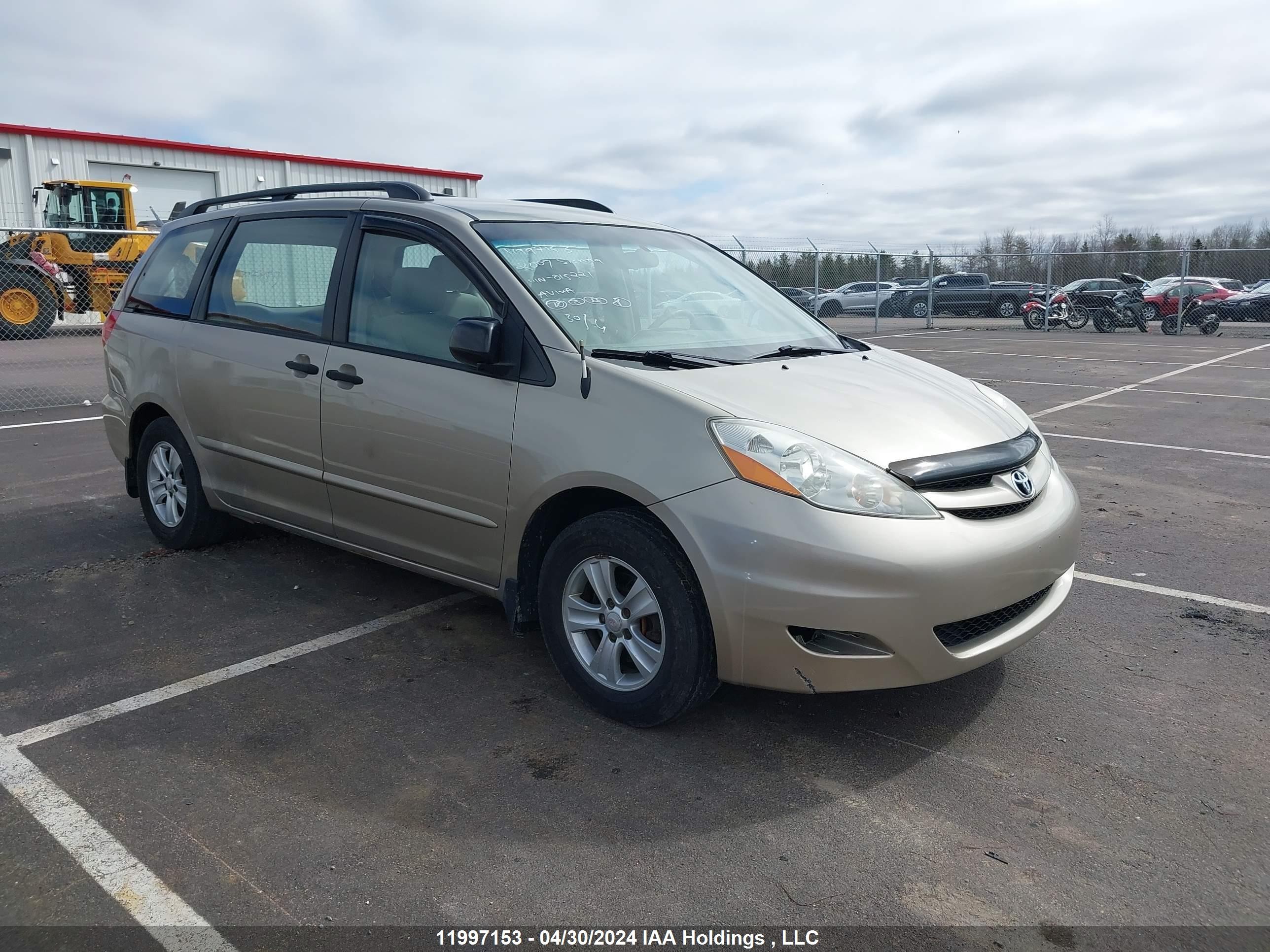 TOYOTA SIENNA 2007 5tdzk29cx7s015221