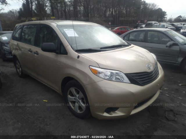 TOYOTA SIENNA 2011 5tdzk3dc1bs165644