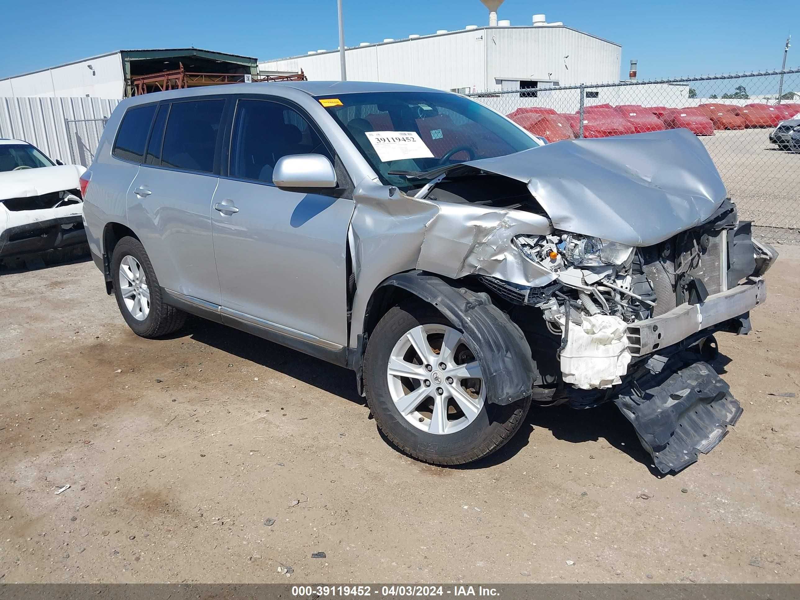 TOYOTA HIGHLANDER 2012 5tdzk3ehxcs060872