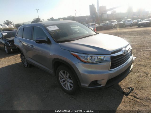 TOYOTA HIGHLANDER 2015 5tdzkrfh0fs052351