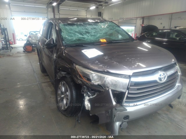 TOYOTA HIGHLANDER 2015 5tdzkrfh0fs074267