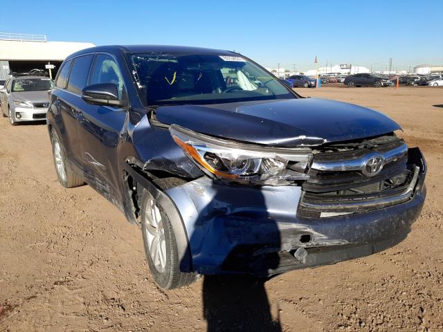 TOYOTA HIGHLANDER 2016 5tdzkrfh1gs183127