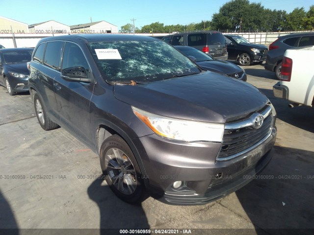 TOYOTA HIGHLANDER 2014 5tdzkrfh2es011525