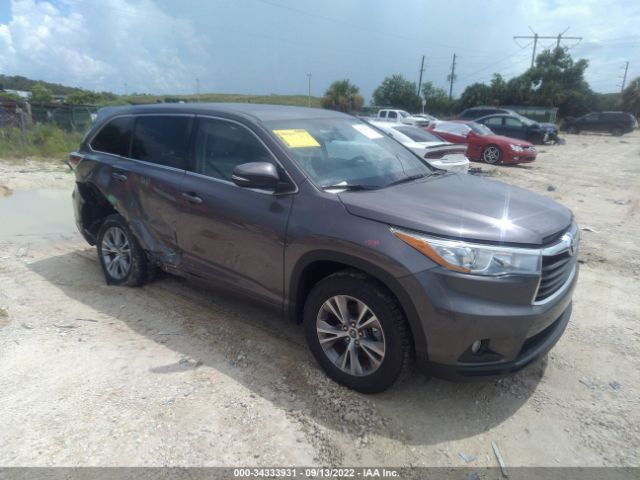 TOYOTA HIGHLANDER 2016 5tdzkrfh2gs127858