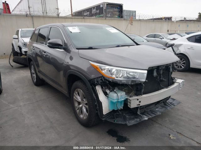 TOYOTA HIGHLANDER 2016 5tdzkrfh2gs180611