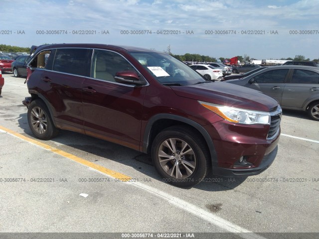 TOYOTA HIGHLANDER 2014 5tdzkrfh4es023837