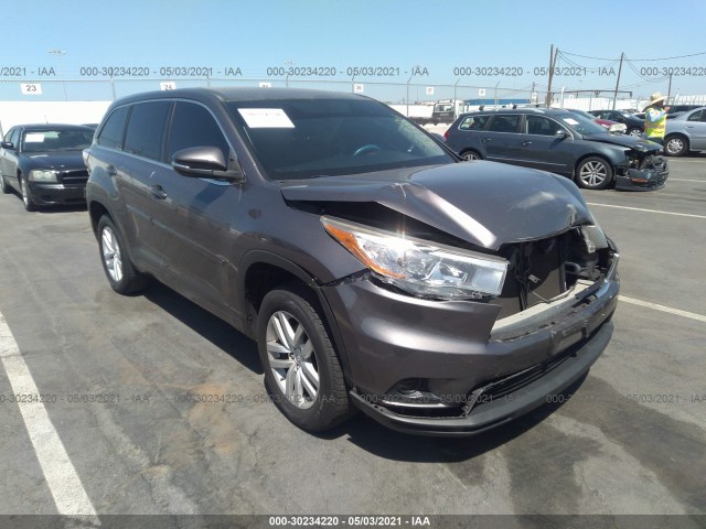 TOYOTA HIGHLANDER 2015 5tdzkrfh5fs100863