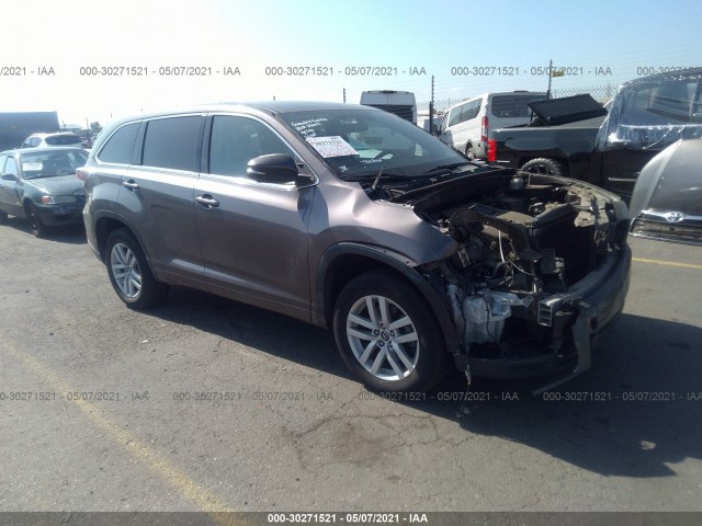 TOYOTA HIGHLANDER 2016 5tdzkrfh6gs147854